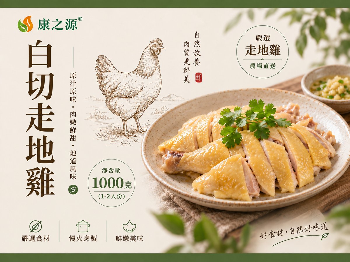 白切走地雞